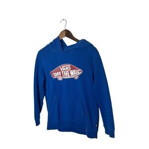 Vans Off The Wall Logo Blue Hoodie Youth‎ Size XL Skateboard